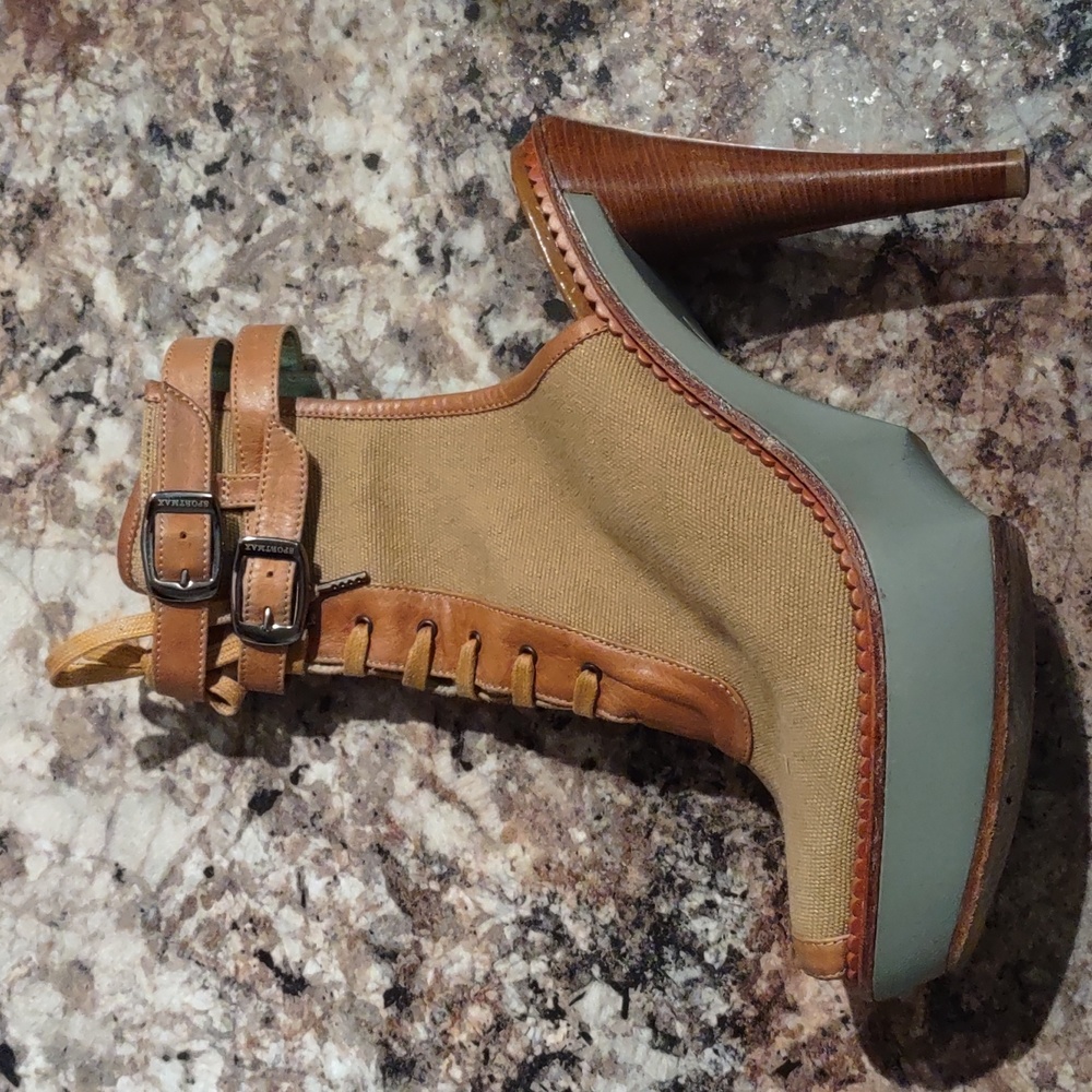 *FINAL PRICE* Sportmax Canvas Stiletto Platform Heels